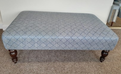 Large Footstool in Pierre Frey fabric